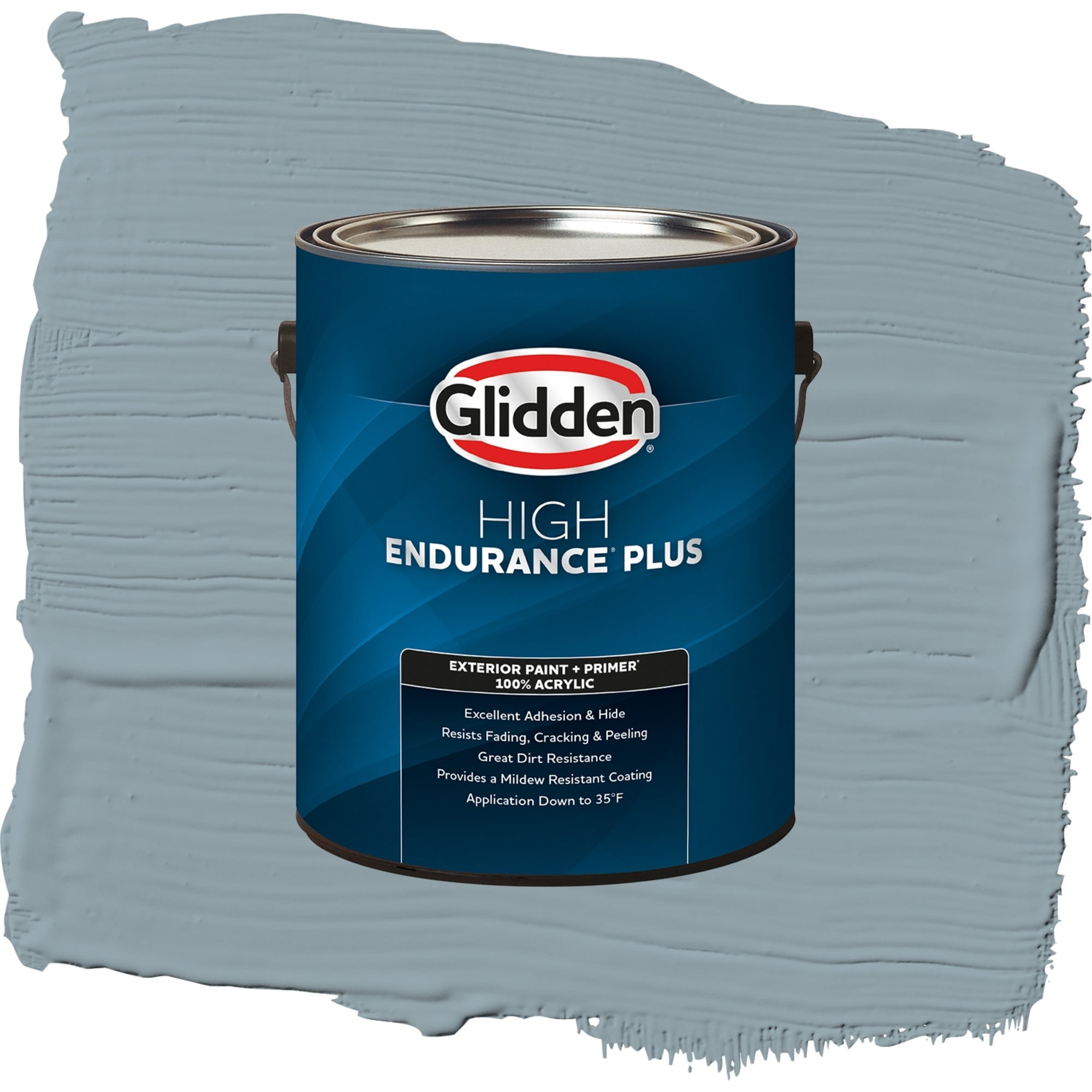 Glidden High Endurance Plus Symmetry Flat Exterior Paint and Primer, 1 Gallon
