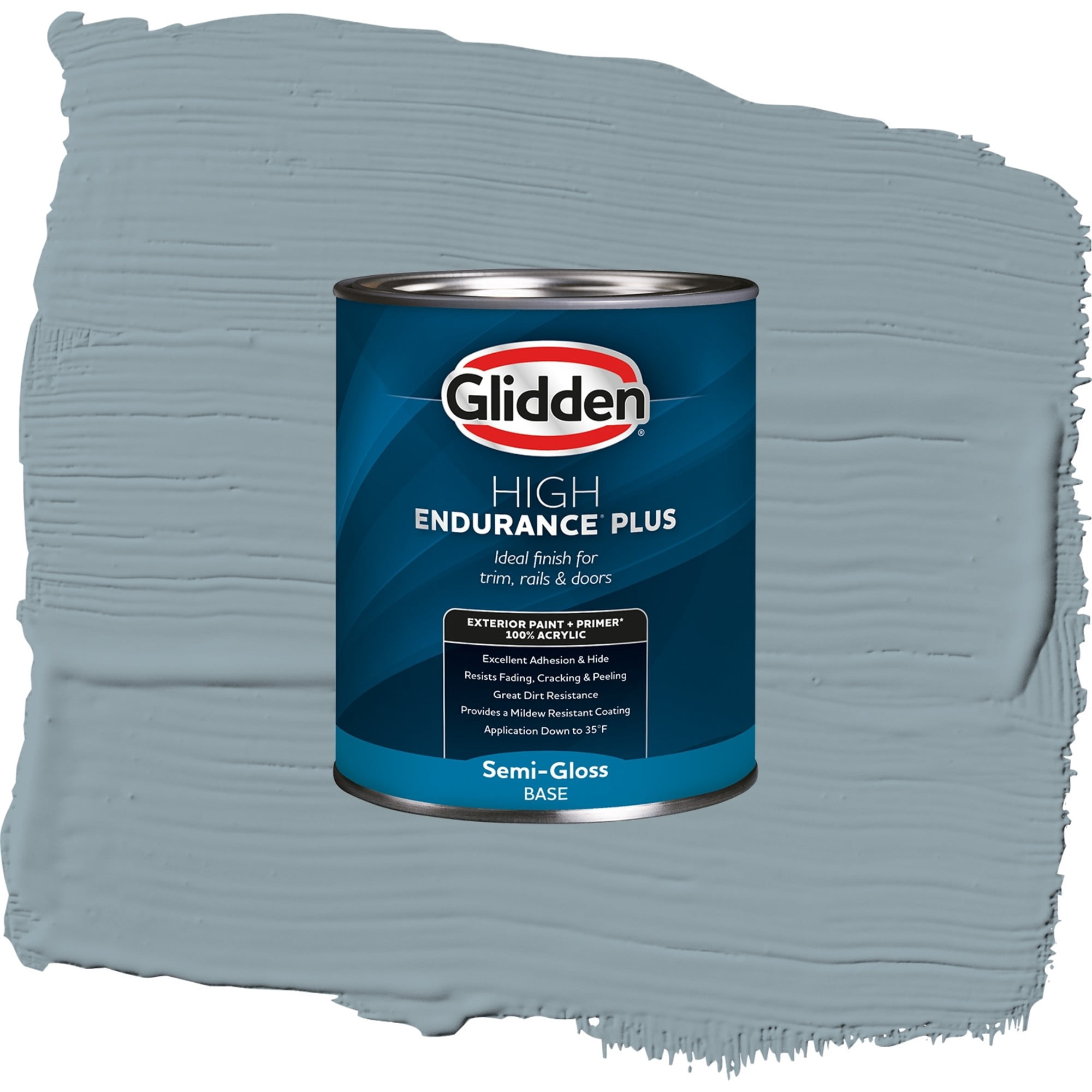 Glidden High Endurance Plus Symmetry Satin Exterior Paint and Primer, 1 Quart