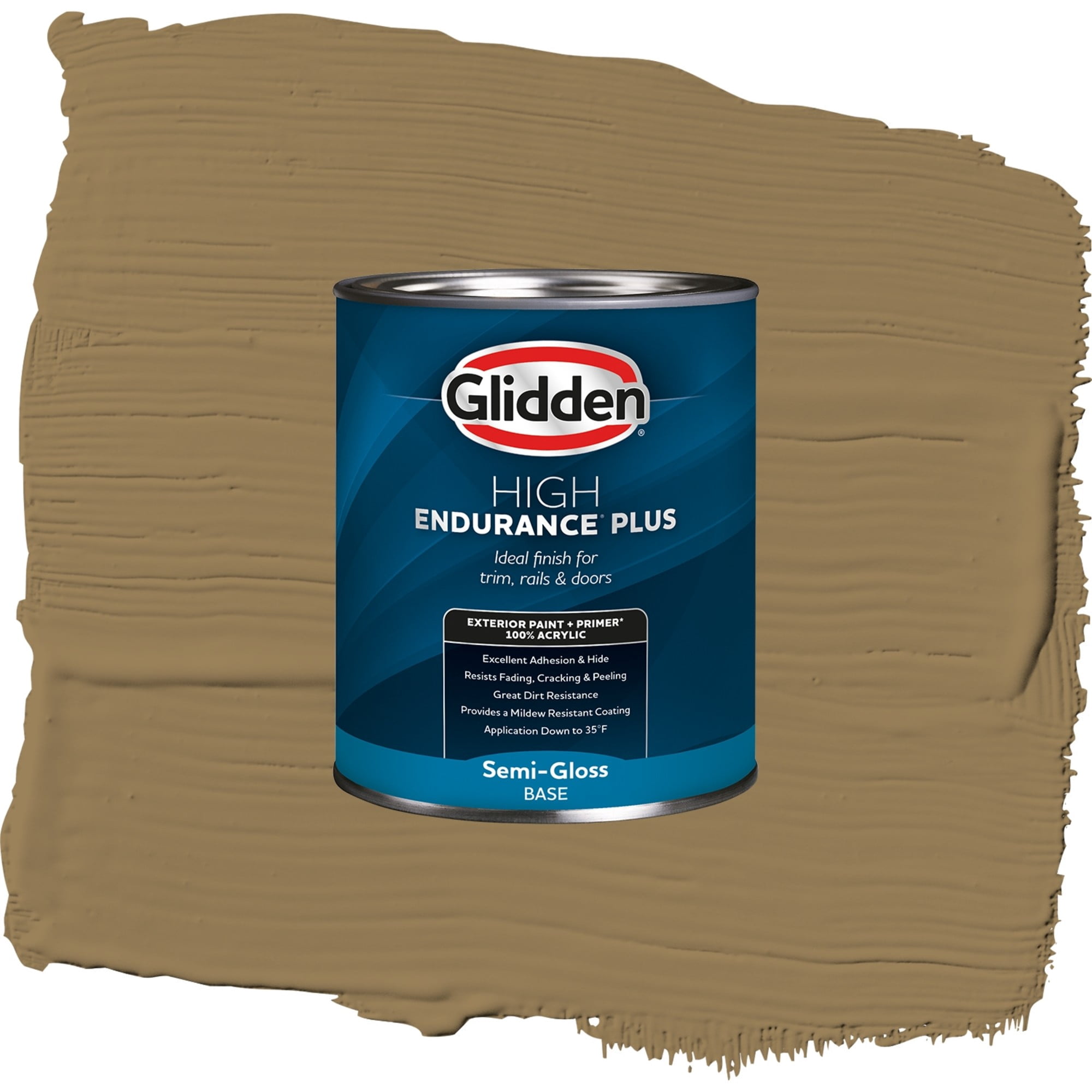 Glidden High Endurance Plus Tweed Semi Gloss Exterior Paint and Primer, 1 Quart