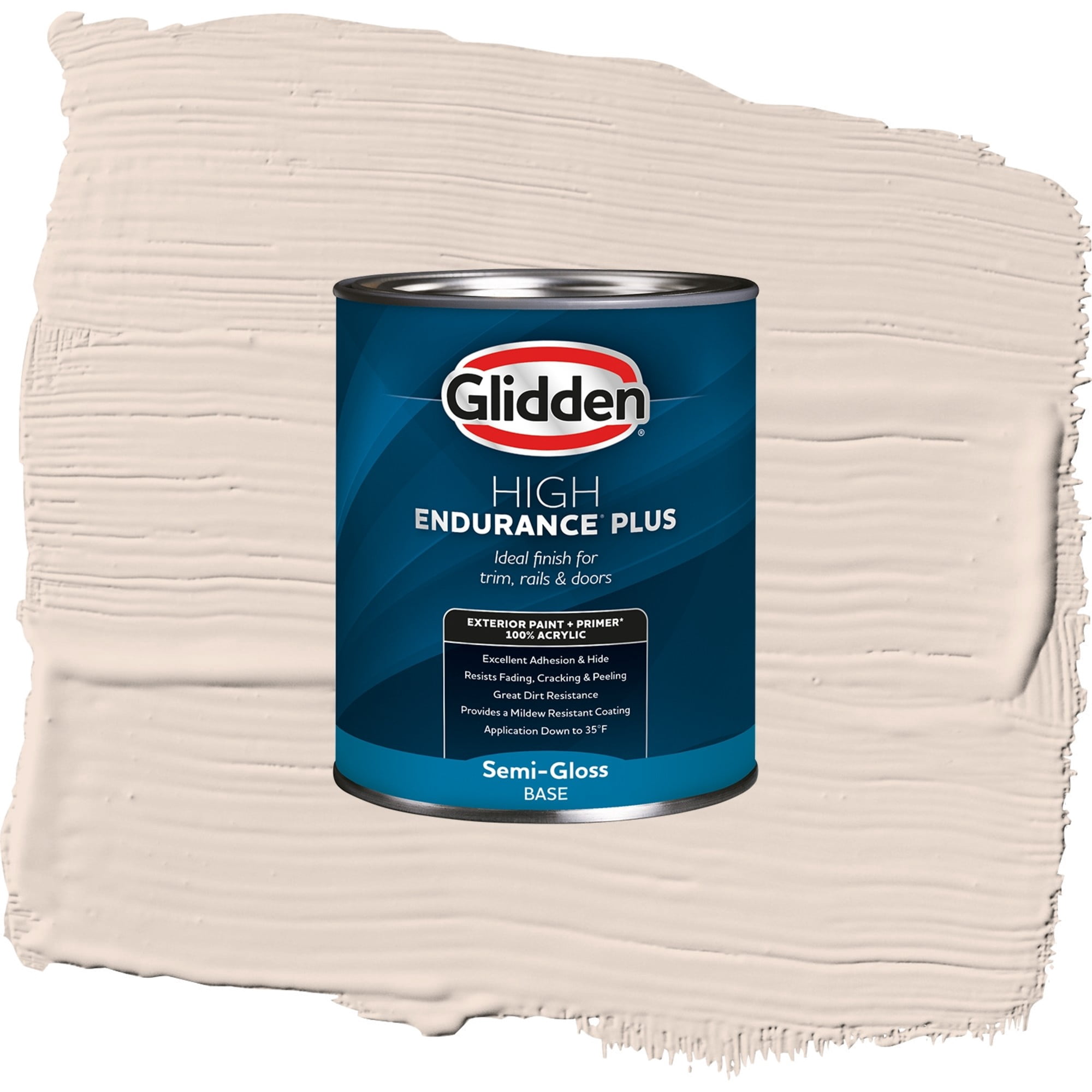 Glidden High Endurance Plus Warmstone Satin Exterior Paint and Primer, 1 Quart