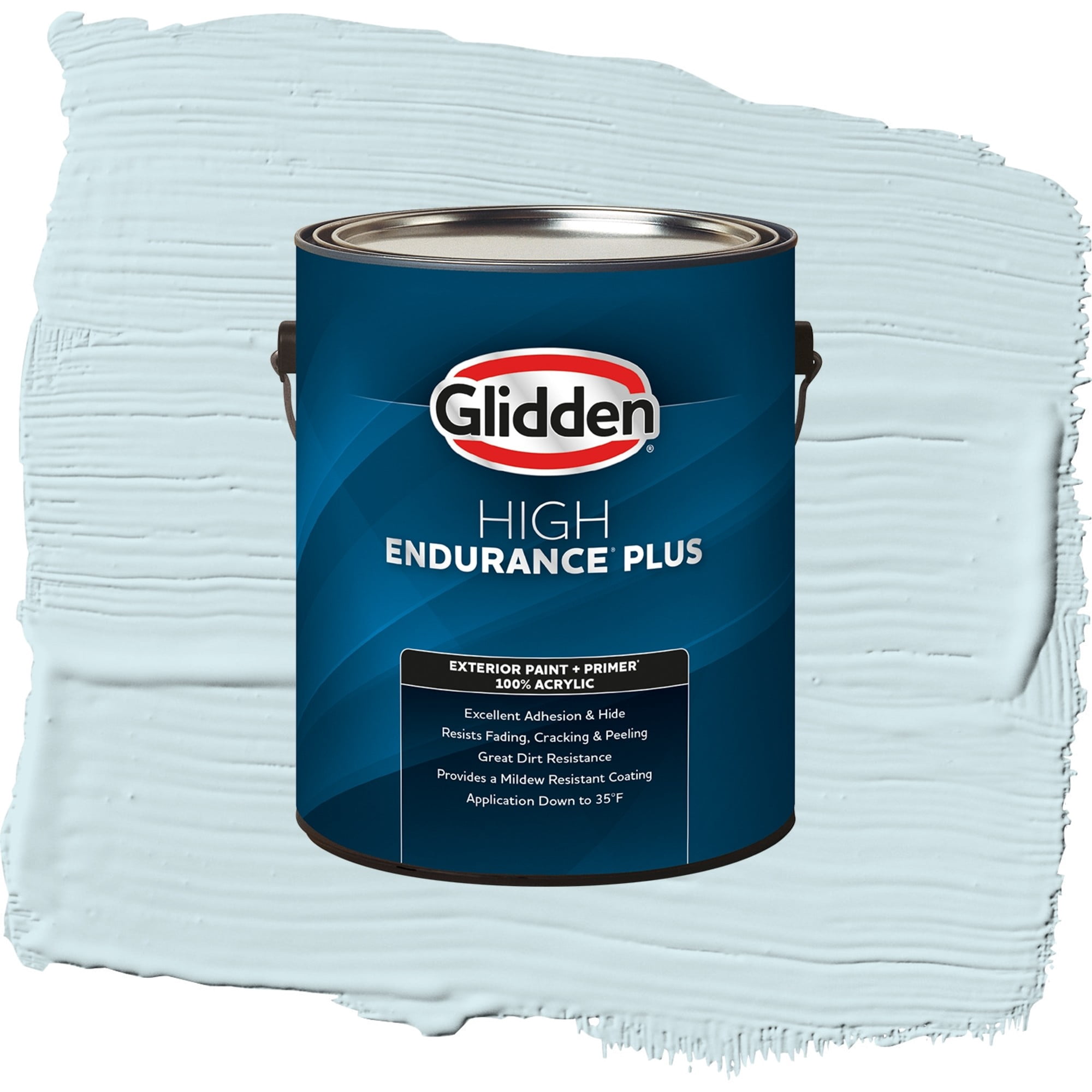 Glidden High Endurance Plus Water Lily Flat Exterior Paint and Primer, 1 Gallon