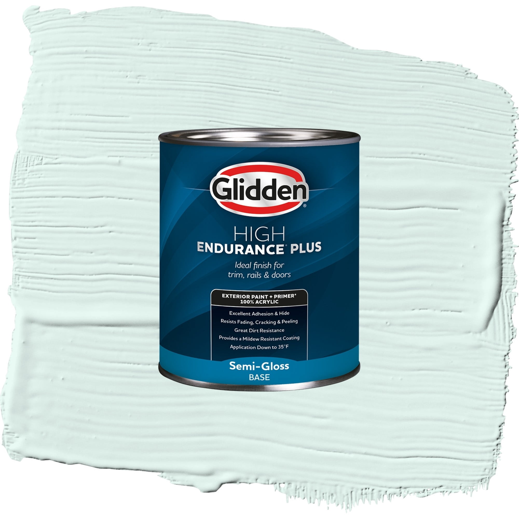 Glidden High Endurance Plus Waterscape Satin Exterior Paint and Primer, 1 Quart
