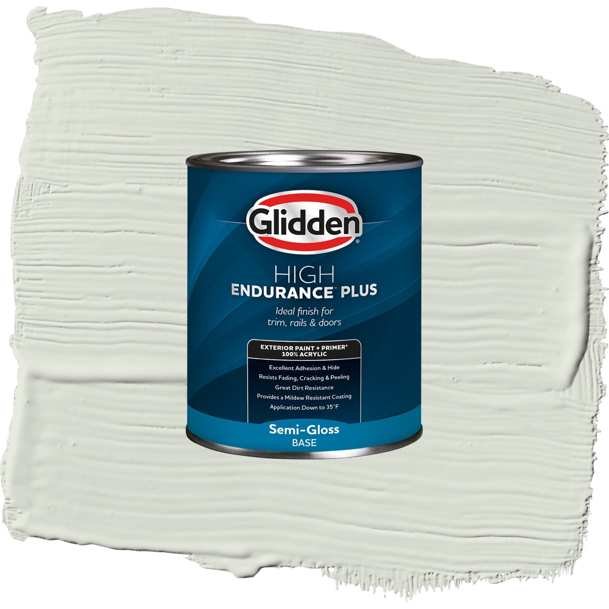 Glidden High Endurance Plus Wayward Willow Satin Exterior Paint and Primer, 1 Quart