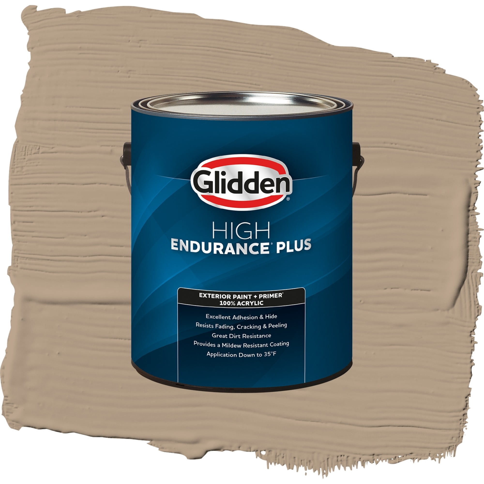 Glidden High Endurance Plus Weathered Wood Semi Gloss Exterior Paint and Primer, 1 Gallon
