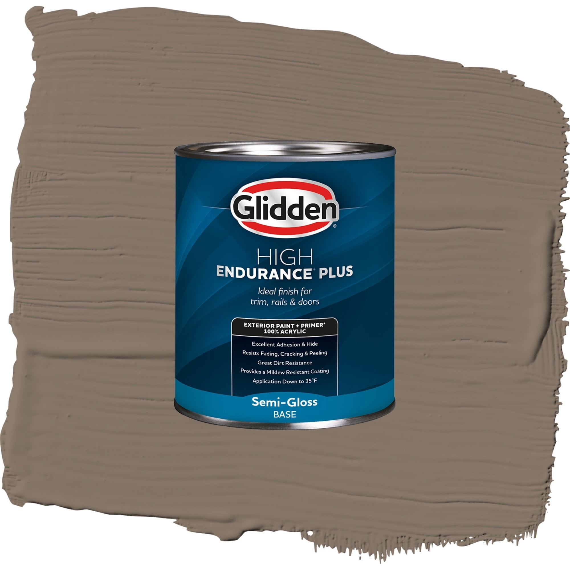 Glidden High Endurance Plus Wicker Basket Satin Exterior Paint and Primer, 1 Quart