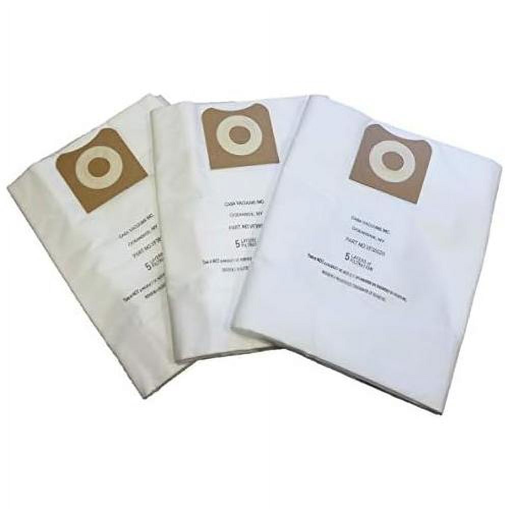 HEPA 3Pack RIDGID Compatible 1216 Gallon VF3502 Wet Dry Vac HighEfficiency Dust Bags, Wet Dry