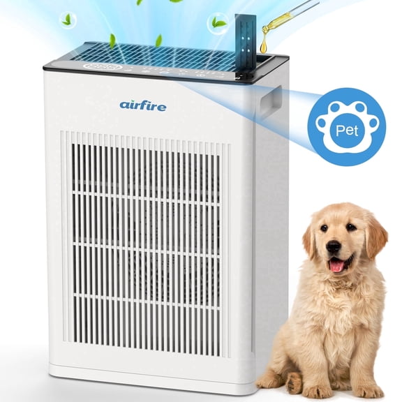 AIRFIRE Air Purifier for Pets Large Room Up to 2000 Sq.Ft, HEPA H14 Filter for Pet Hair Dander Odor, Quiet Sleep Mode 22dB, Air Cleaner for Home Bedroom Pet Area, AP309
