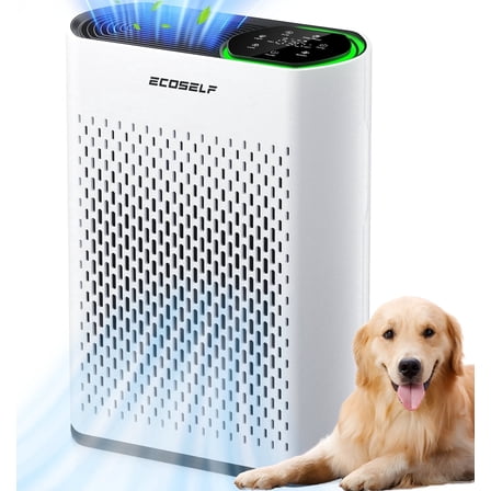 HEPA Air Purifiers for Home Large Room Cover 2400 Ft2,HEPA Air Cleaner with PM 2.5 Display Air Quality Sensors,White