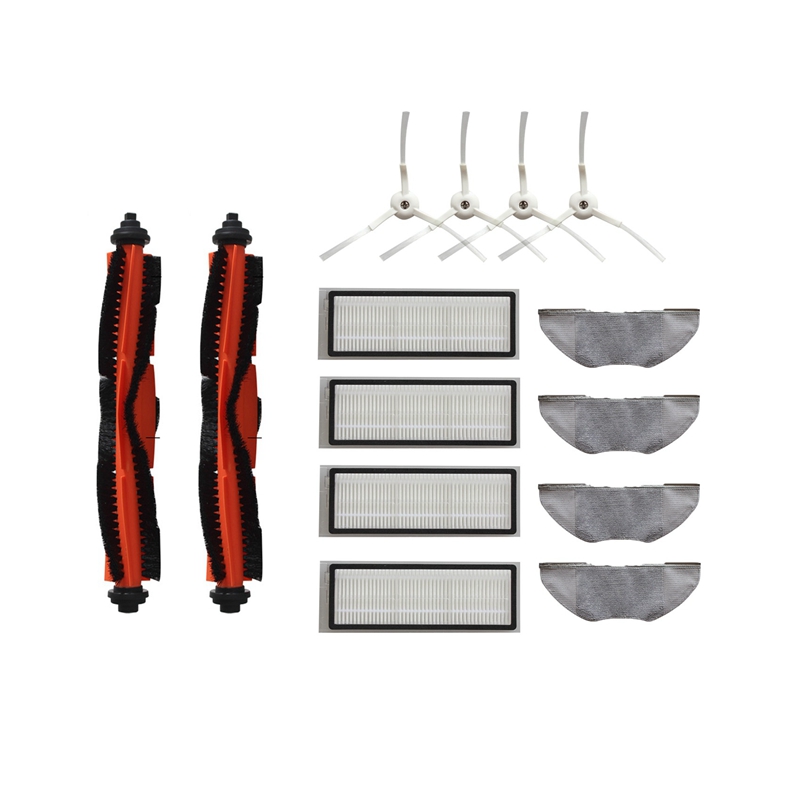 HEPA Filter Central Roll Main Brush Side Brush Mop Cloth Rag for 360