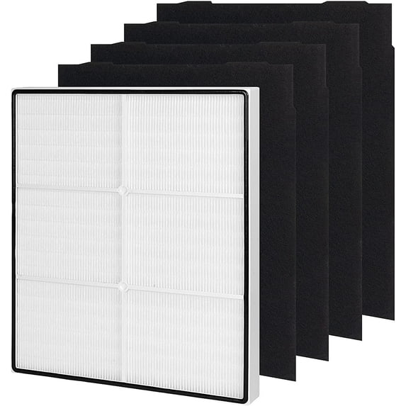 HEPA Filter Replacement for Whirlpool Whispure AP510 and AP450 Air Purifier, with 4 Carbon Filters, Part# 1183054K
