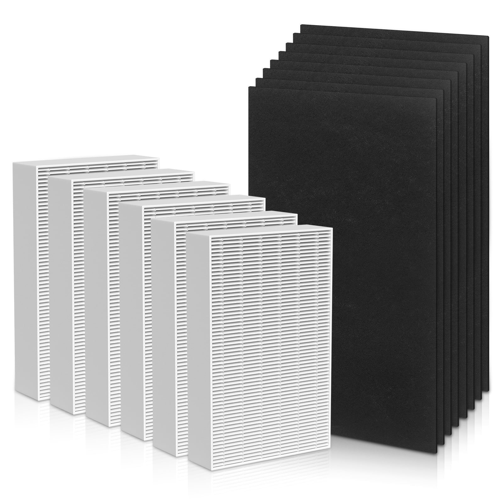 HEPA Replacement Filters for Honeywell HPA300 Series Air Purifiers, 6-Pack True HEPA and 8-Pack Activated Carbon Pre-Filter Combo, Compatible with HPA300 HPA304 HPA3300 HPA200 HPA5300, Replace HRF-R3