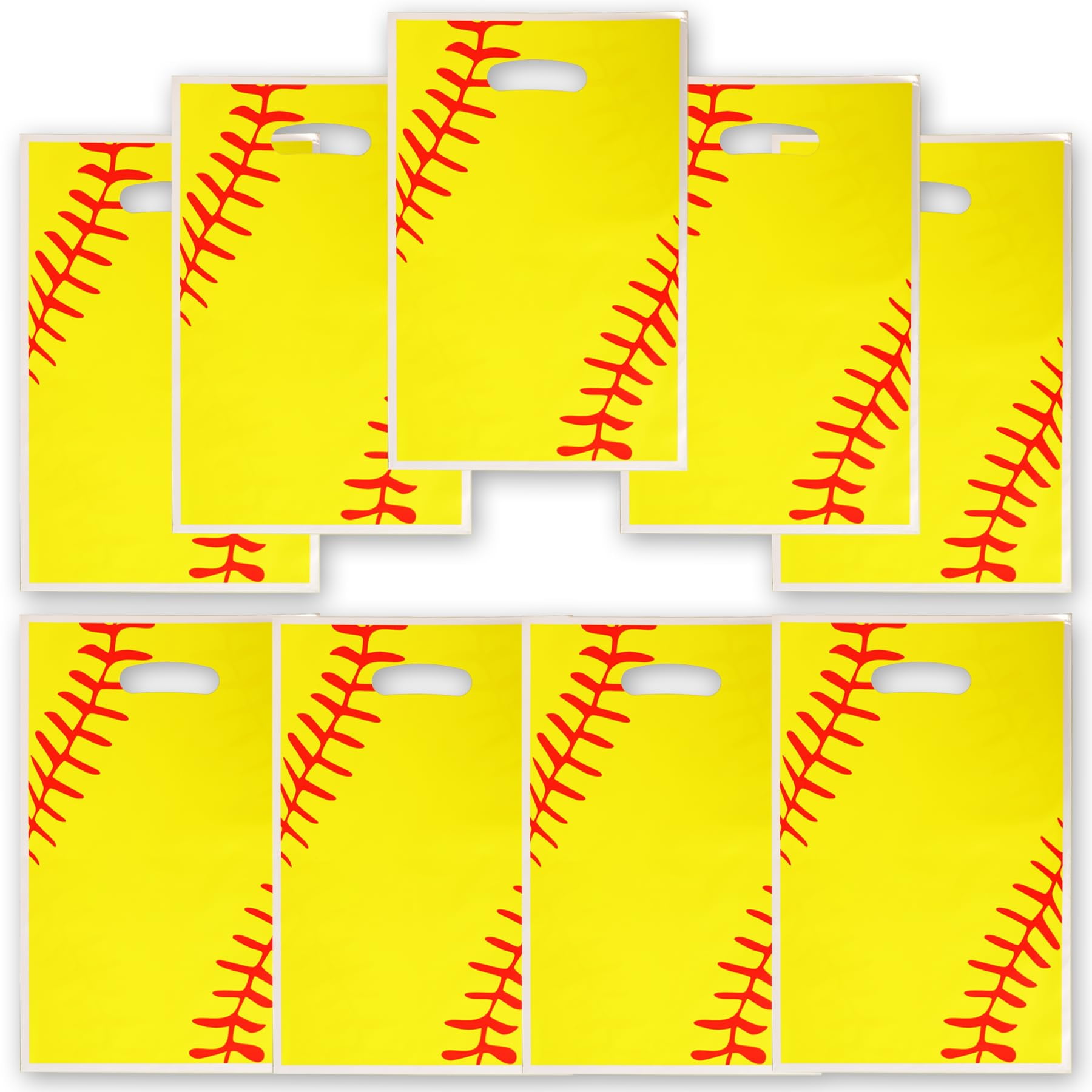 48 Softball Treat Bags - Reusable Goodie Bags For Sports Birthday Parties, Team Gifts, And Party Favors