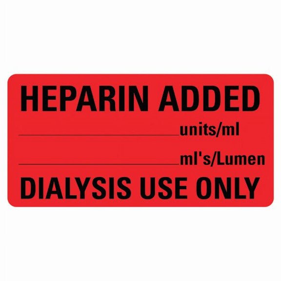 HEPARIN ADDED Labels