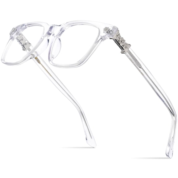 HEPIDEM Acetate Glasses Frame Men Square Eyeglasses Optical Spectacles ( 9395 Transparent )