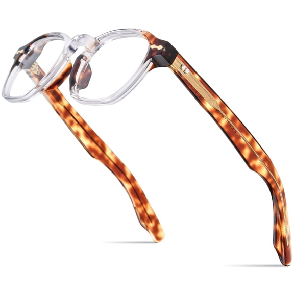 HEPIDEM Acetate Glasses Frame Men Women Square Eyeglasses Optical Spectacles MZEPH (MZEPH Tran Leo C2)