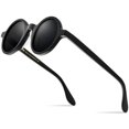 thumbnail image 1 of HEPIDEM Acetate Men Retro Vintage Polarized Sunglasses for Women,Trendy UV400 Protection Round Frames Eyewear Zolman (Black Gray Small), 1 of 7