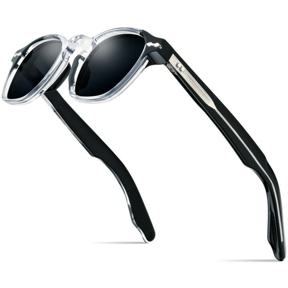 HEPIDEM Acetate Vintage Retro Square Polarized Sunglasses for Men （MZEPHIRINI TTrB Gray C6）