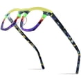 thumbnail image 1 of HEPIDEM Multicolor Acetate Glasses Frame Women,Round Vintage Retro Optical Eyeglasses (9342 Purple C2), 1 of 8