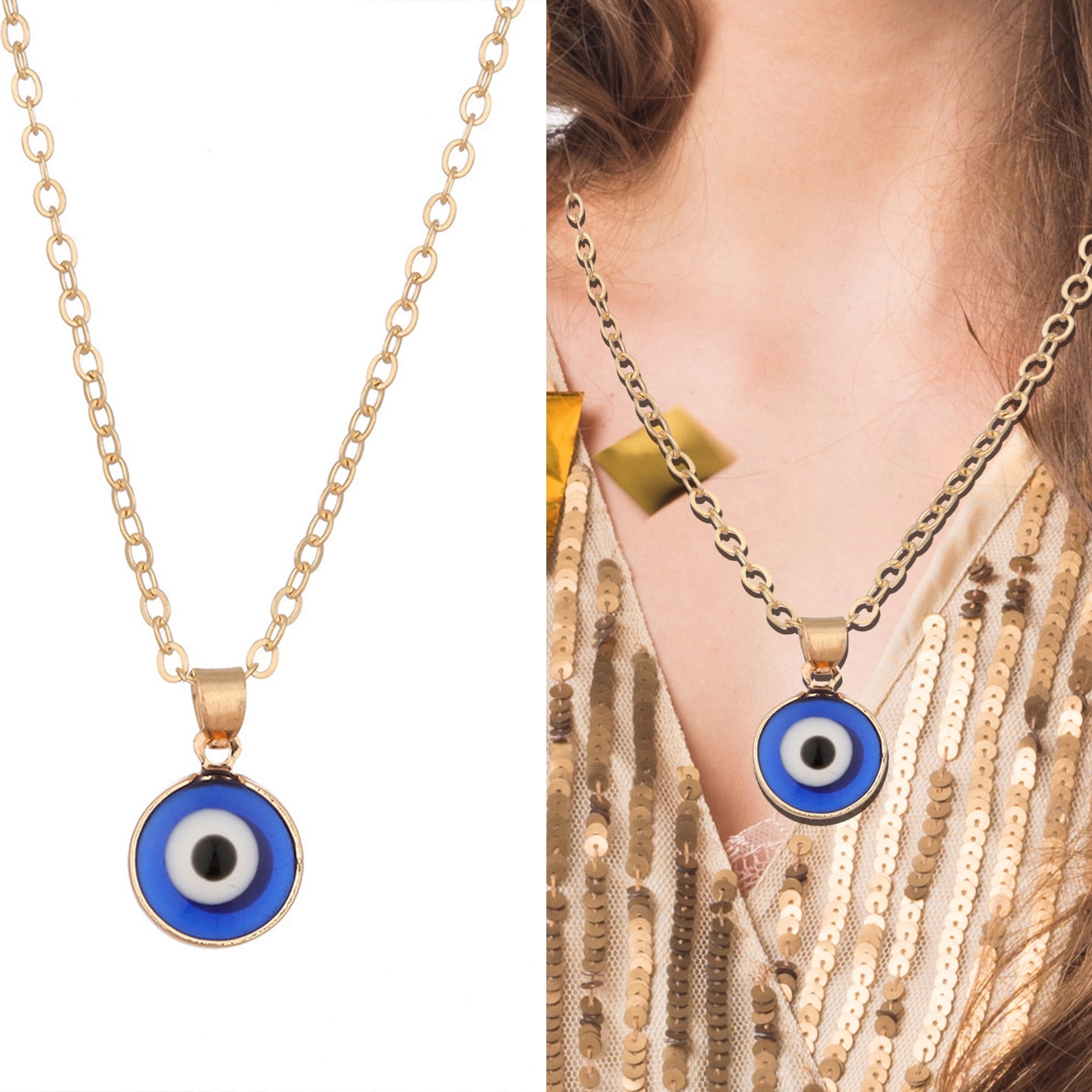 Buy Mini Evil Eye Round Necklace Online | STAC Fine Jewellery