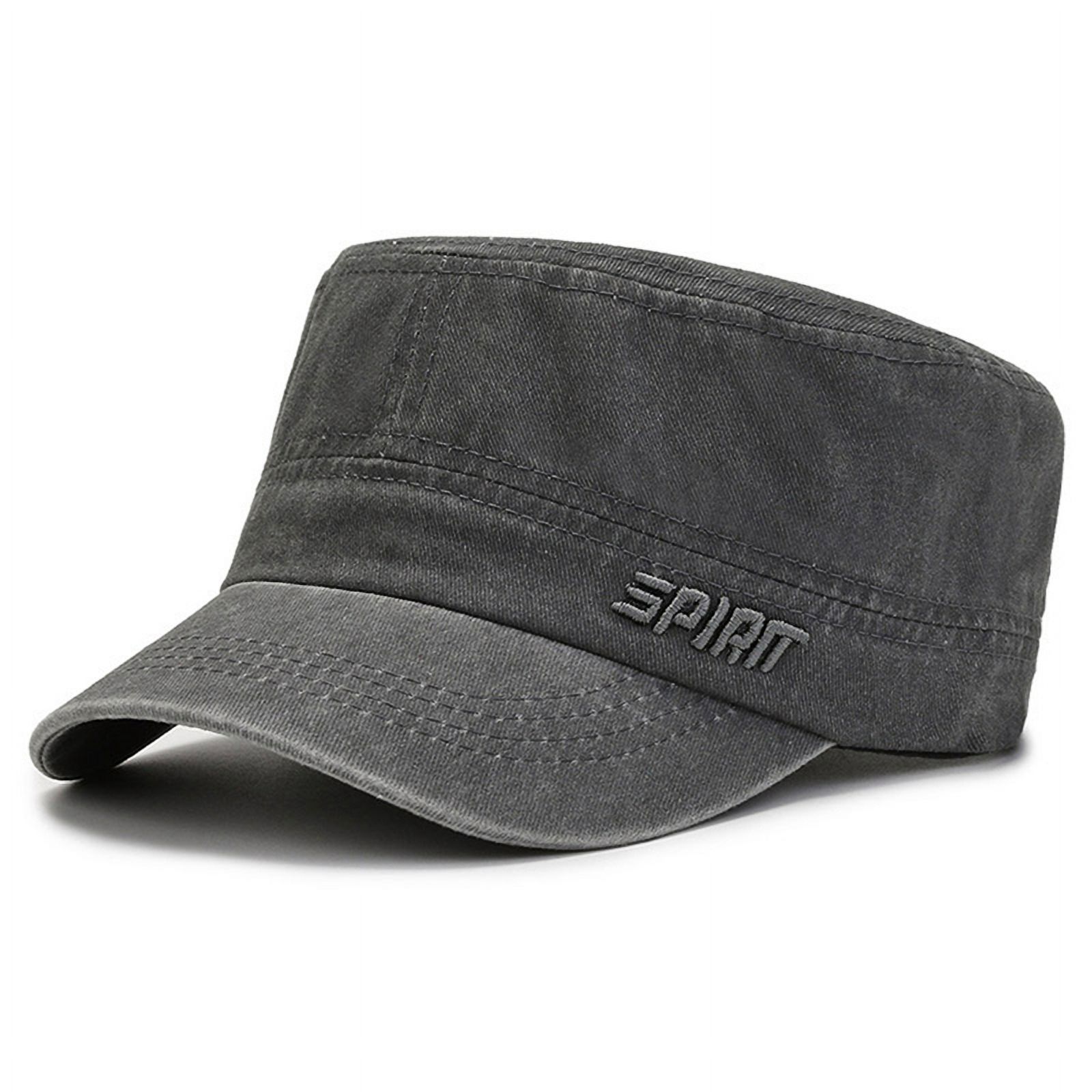 HEQU Classic Vintage Flat Top Mens Washed Caps And Hat Adjustable