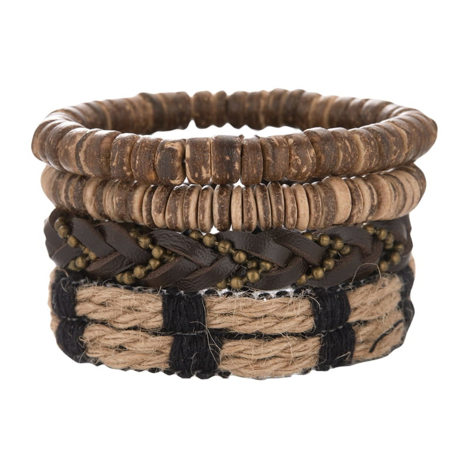 Buy Online Brown Wood Beads Stretchable Fashion wooden Bracelet | jewellery  for men | menjewell.com