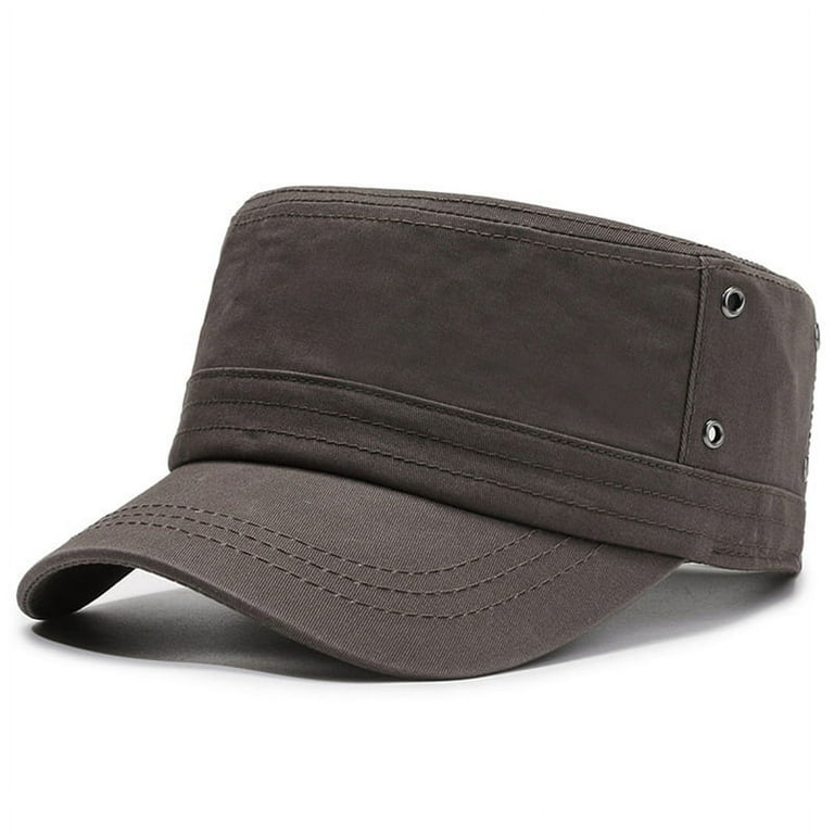HEQU Fashion Cotton Men Cap Summer Sunscreen Cadet Hat Adjustable Flat Top  Caps Women Men Fisher Army Hats Bone Cap 
