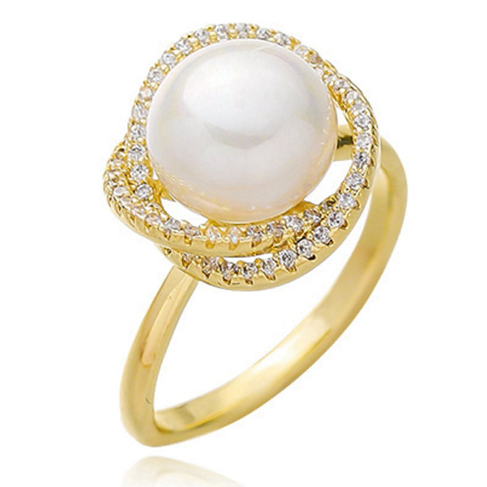Luxury Pearl Open Ring For Women, Fully Inlaid With Rhinestone & Imitation  Diamond, Vintage Style And Versatile | SHEIN USA