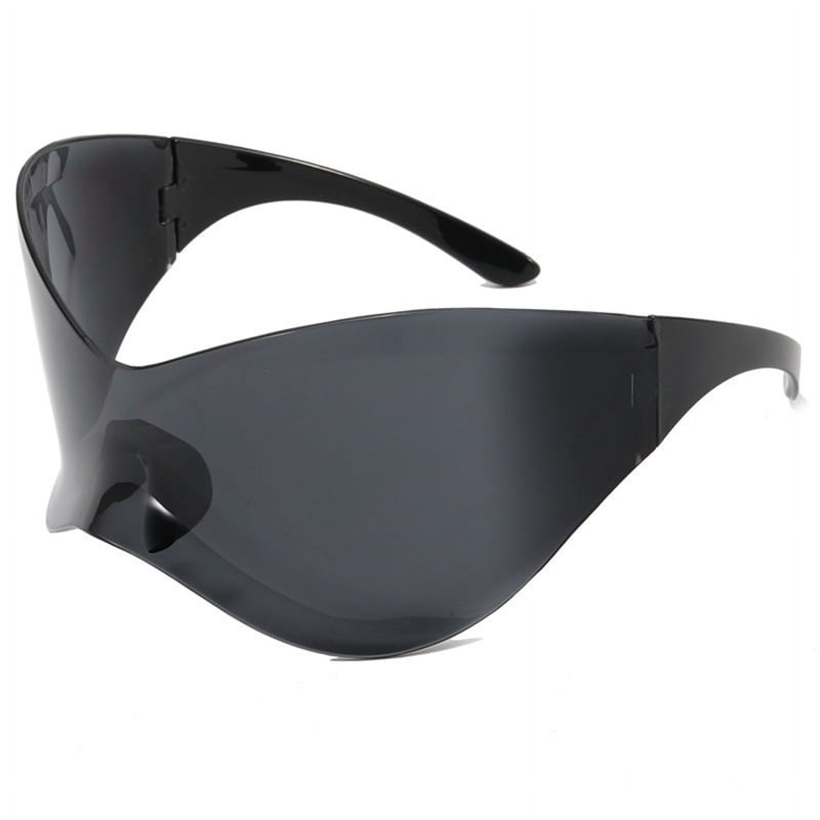 HEQU Futuristic Sunglasses Y2K Style Oversized Wrap Around Shield
