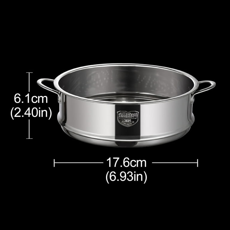 Stainless Steel Steamer with Handle Cover Rice Cooker Pot Dumplings Food  Steaming Grid Home Kitchen Cooking