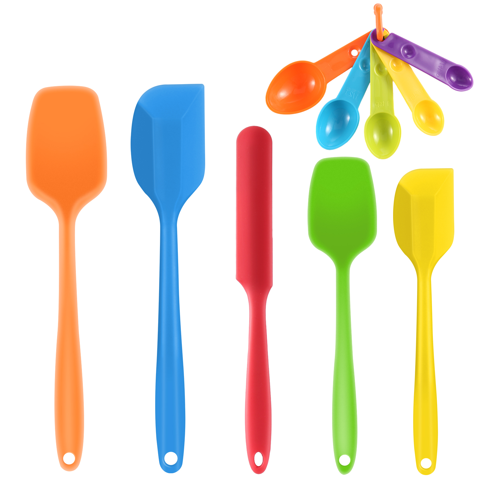 DI ORO Seamless Series 3Piece Silicone Spatula Set 600°F Heat Resistant Non Stick Rubber