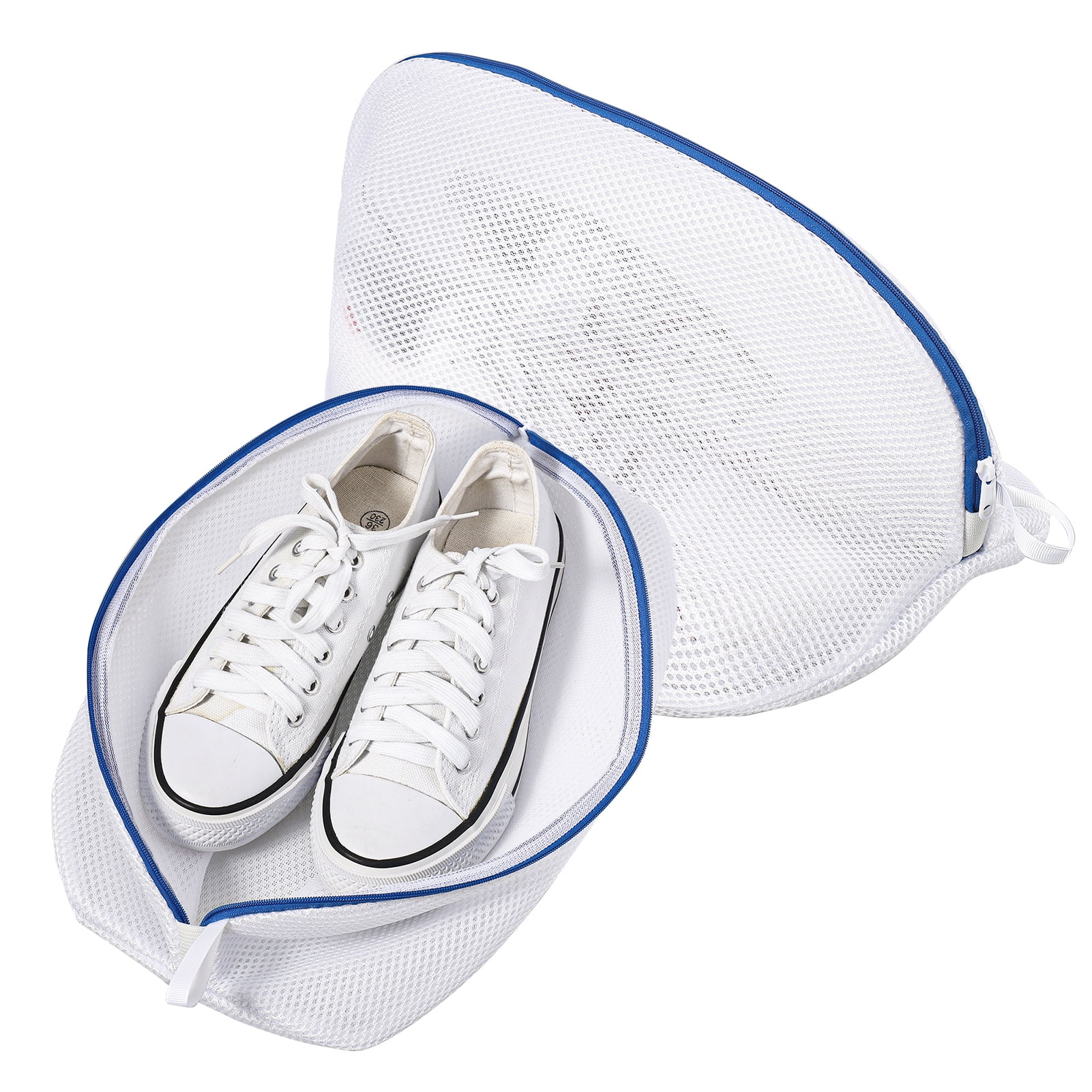 HEQUSIGNS 2 Pcs Shoe Wash Bag, Mesh Shoe Laundry Bags with Zip Closure