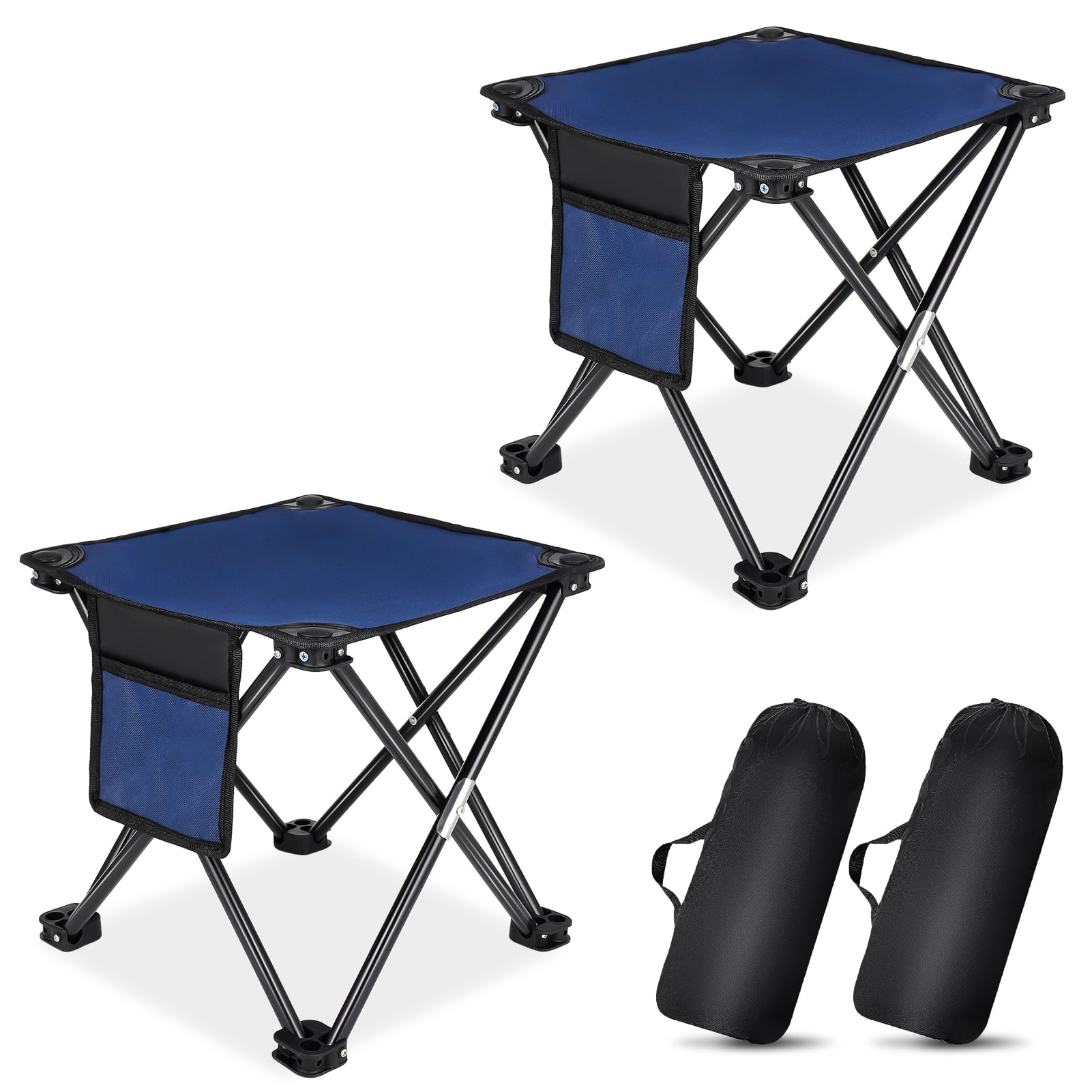 HEQUSIGNS Heavy Duty Foldable Camping Stool, 2PCS Portable