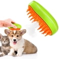 thumbnail image 1 of HEQUSIGNS 3 In1 Cat Steamy Brush, Self Cleaning Steam Cat Brush with USB Rechargeable Cat Steam Brush Efficient Cat Steamer Brush for Massage Removing Tangled Loose Hair(Green), 1 of 7
