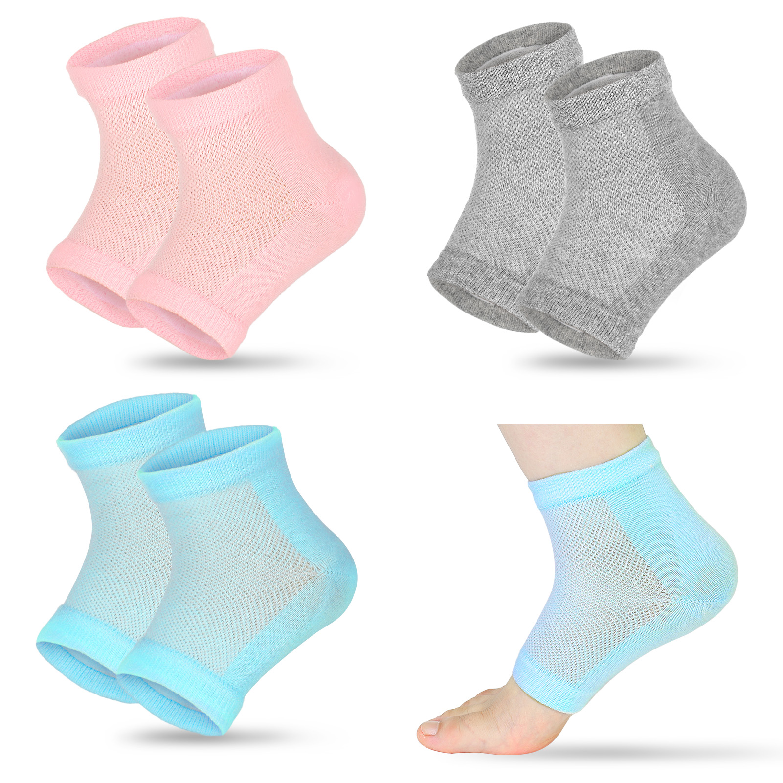 Heel Moisturizing Socks Open Toe Socks Cracked Gel Heel Socks Foot