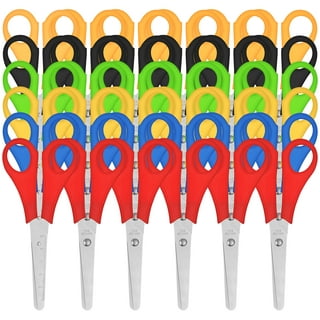 3 Pack Toddler Scissors, Kids Scissors, Plastic Children Safety Scissors, Dual-Color Preschool Training Scissors(3 Pack), Paper Cutting(96 Pcs) Set