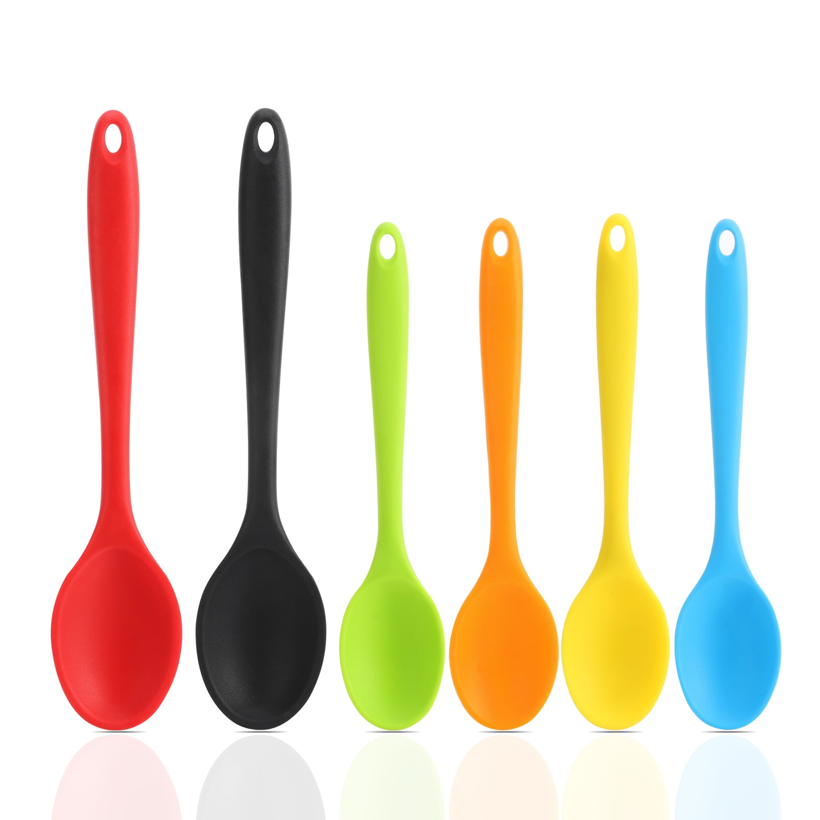 Silicone Spoon,6 Pieces Nonstick Silicone Spoons for Cooking Silicone  Mixing Spoons Silicone Cooking Spoons Set Baking Stirring Mixing Serving  Tools