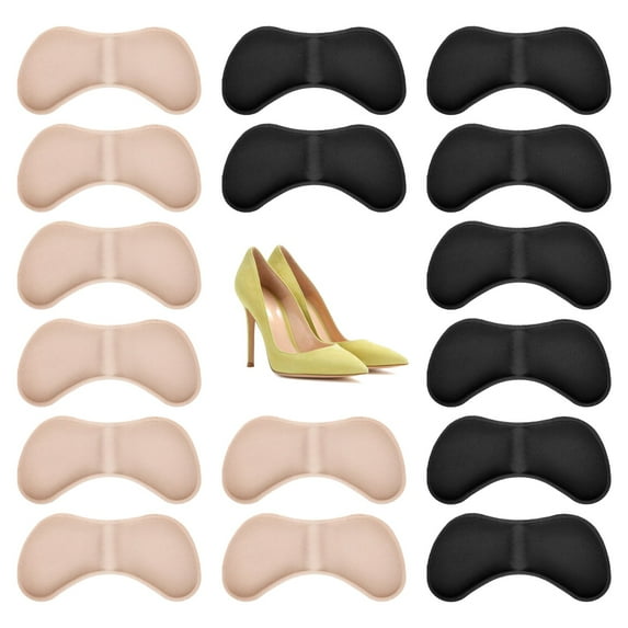 HEQUSIGNS 8 Pairs Heel Cushion Pads, Shoe Inserts Heel Cushion Inserts, Self-Adhesive Heel Cushion Inserts Prevent Heel Slip and Blister, Heel Pain Relief for Men Women