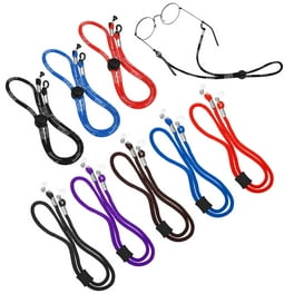 SHINKODA Black Glasses Strap, Sports Sunglasses & Eyeglasses Holder Straps  for Men Women, String Holder, Neck Lanyard Cord, Adju