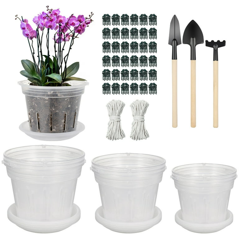 2 Pcs Orchid Pot Extra Large Pots Trees Planting Plastic Indoor Planters  Flower Nursery - AliExpress