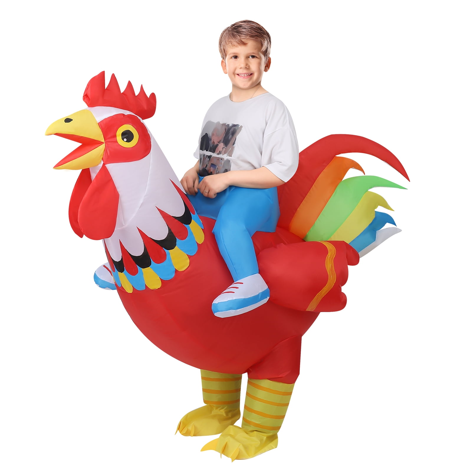 HEQUSIGNS Kids Rooster Inflatable Halloween Costume, Funny Blow Up