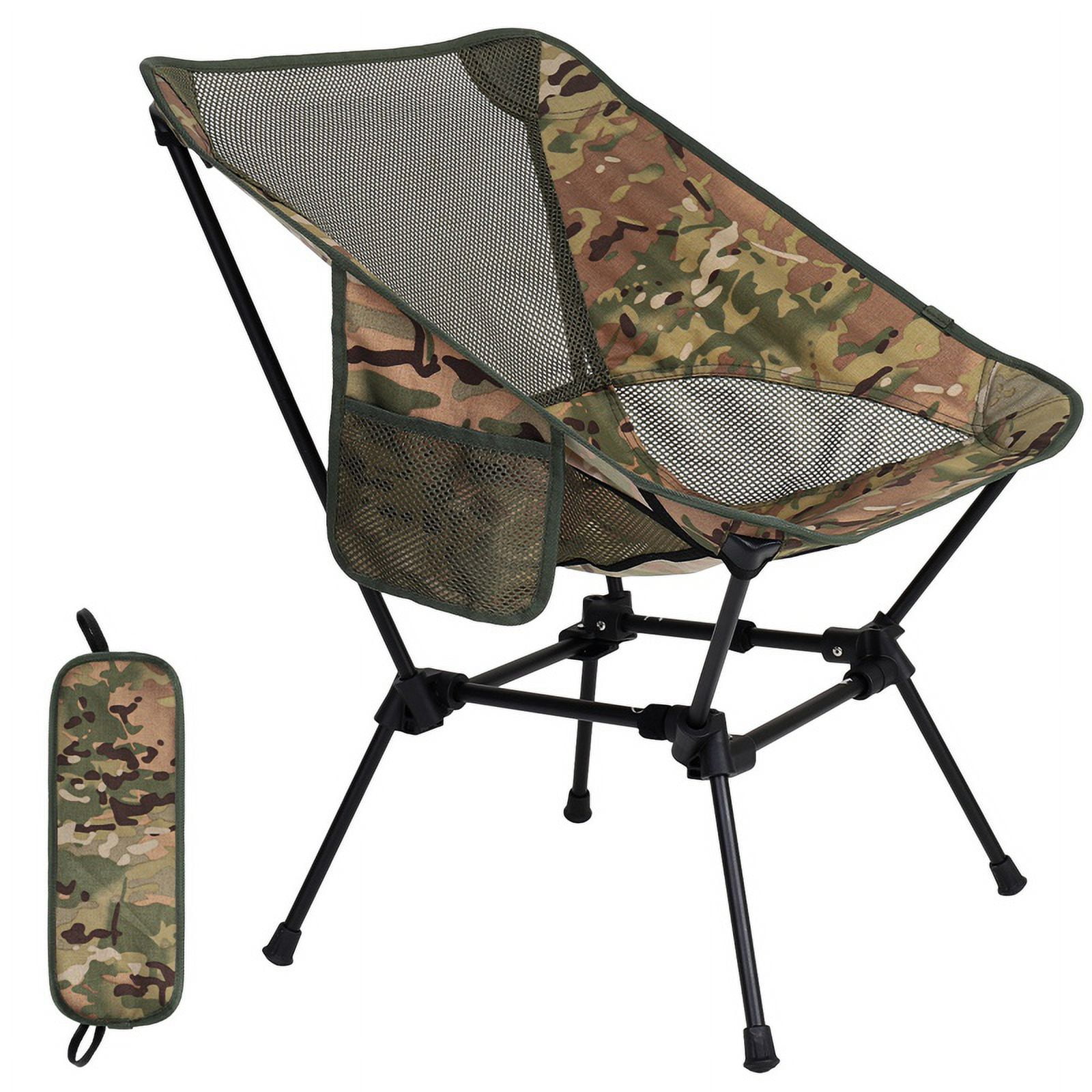 HEQUSIGNS Portable Camping Chair, Compact Backpacking Chair Folding
