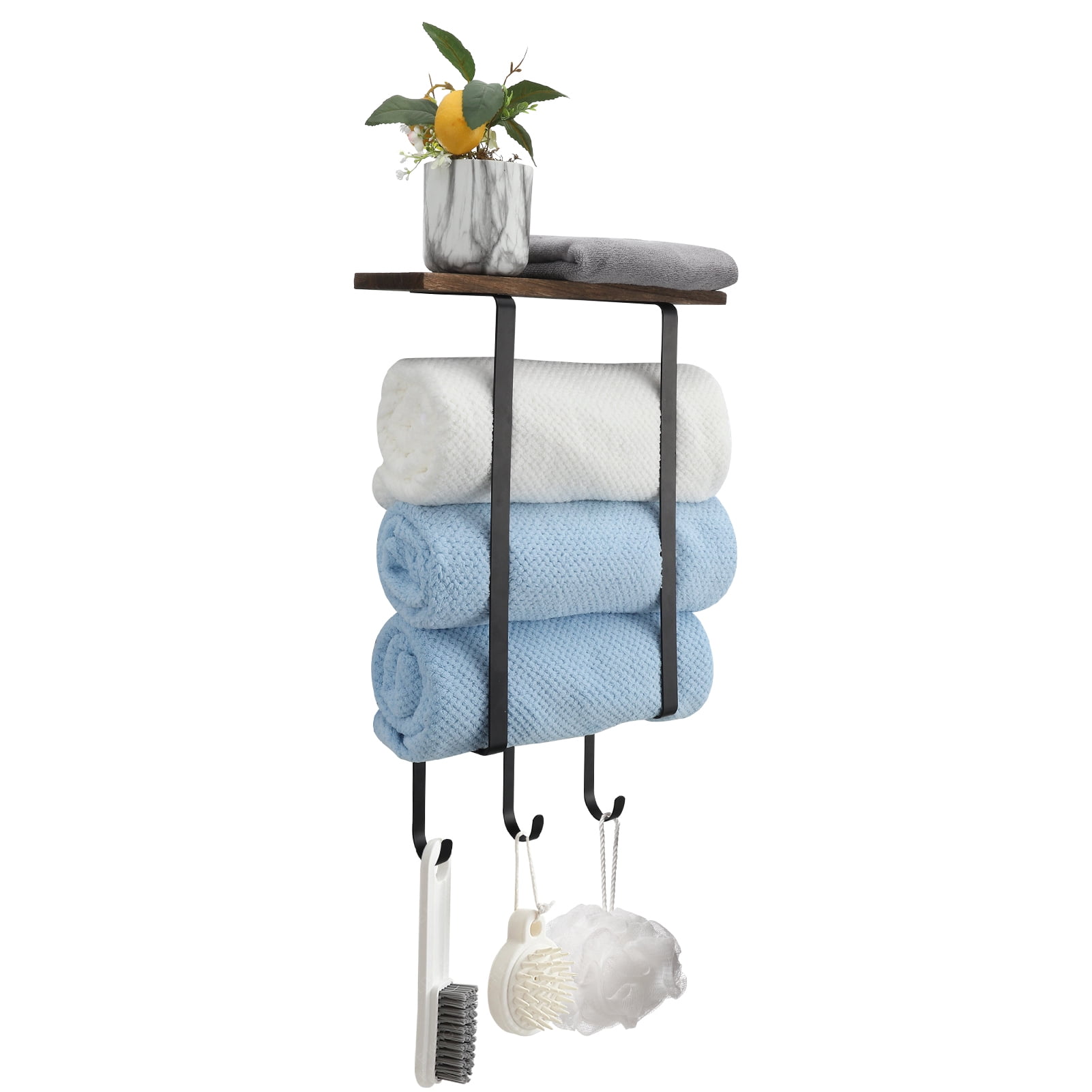 HEQUSIGNS Wall Towel Rack for Rolled Towels Wall Mounted Towel