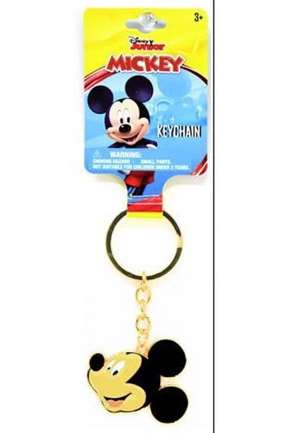 HER Accessories - Disney Junior Mickey Mouse Clubhouse Metal Keychain - MICKEY MOUSE HEAD (Gold Ring