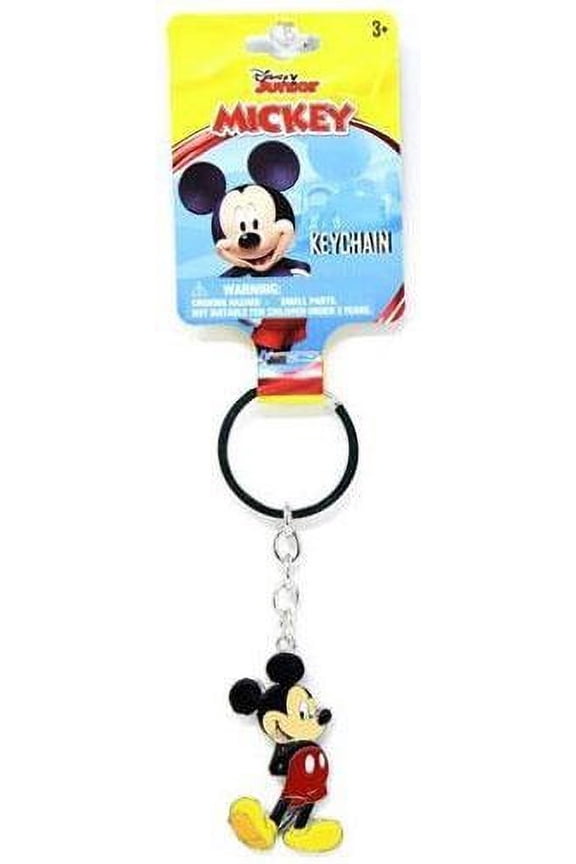 HER Accessories - Disney Junior Mickey Mouse Clubhouse Metal Keychain - MICKEY MOUSE (Silver Ring)