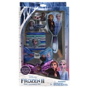 HER Accessories Girls Frozen II 16PK Hair Accessory Set, Set Includes 1 Brush, 11 Hair Tie, 2 Bows, 2 Hair Snaps