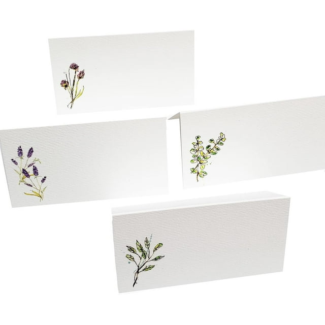 HERB Place Cards (4 Herbs) for Dinner Parties and Events. Table Tent