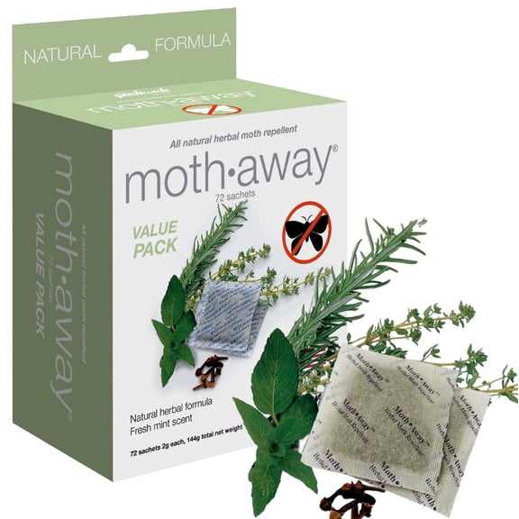 HERBAL Moth Away, Non Toxic, 72 Sachets