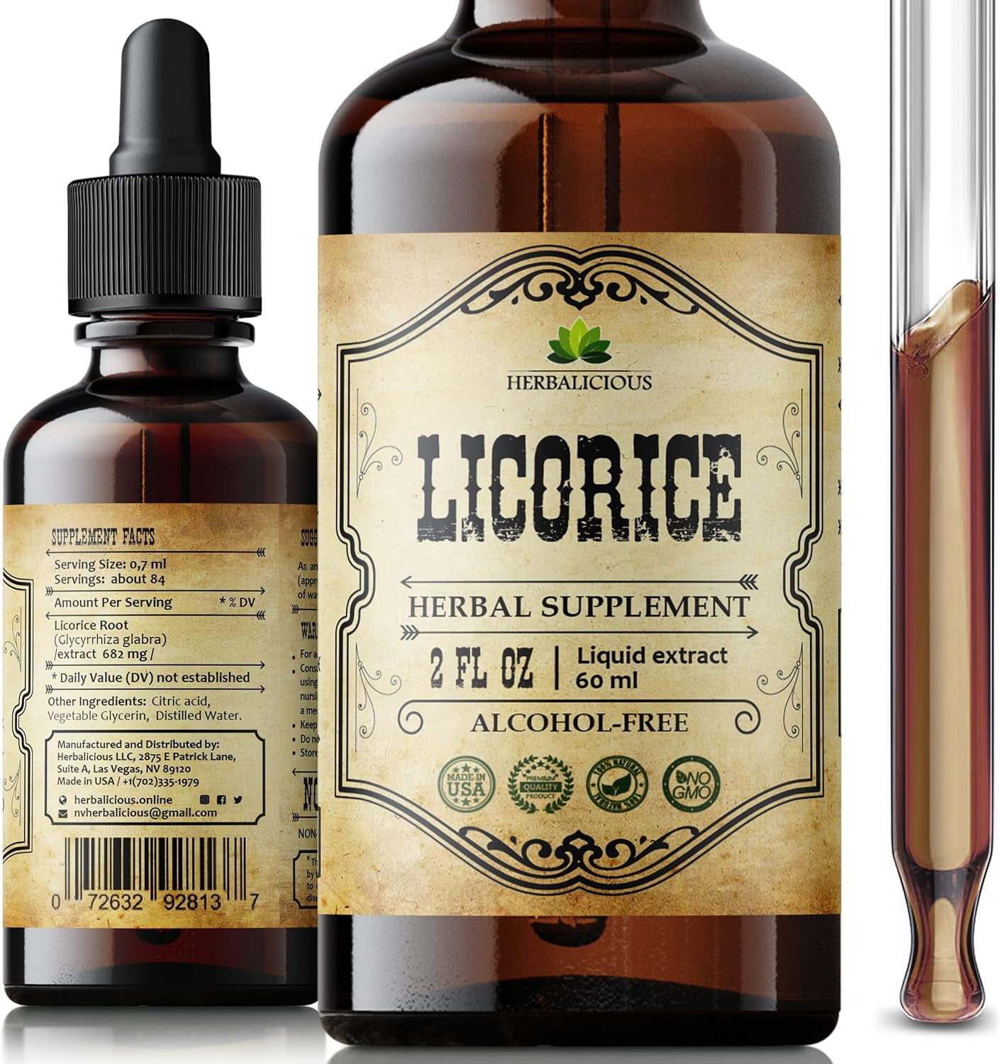 HERBALICIOUS Licorice Root Extract Glycyrrhiza Glabra Organic