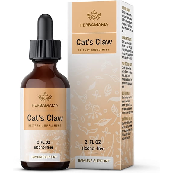 HERBAMAMA Cat's Claw Liquid Extract 2 fl. oz - Uncaria Tomentosa - Muscle, Joint & Immune Support