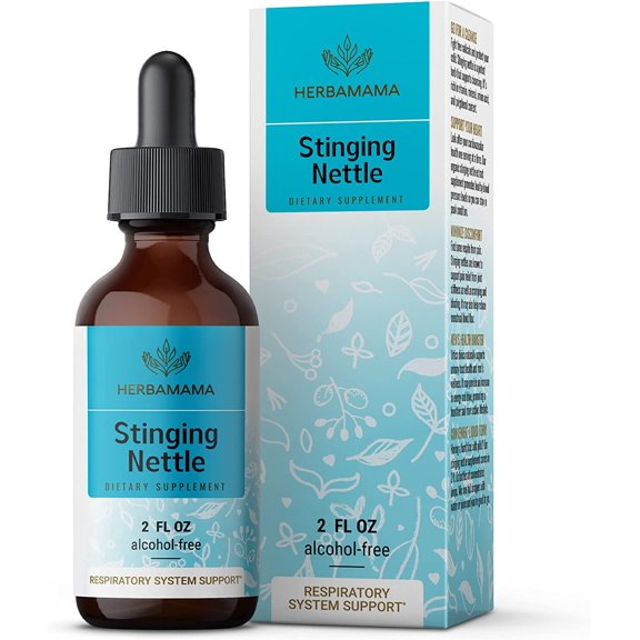 HERBAMAMA Stinging Nettle Liquid Extract - Urtica Dioica Root Supplement, 2 fl. oz.